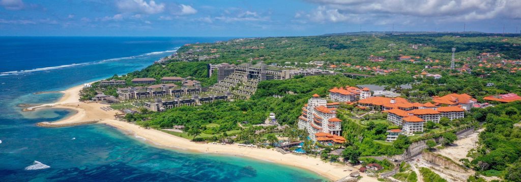 "Map of Nusa Dua area showing nearby attractions, hospital, police station, and spa locations — useful links for Nusa Dua visitors"
