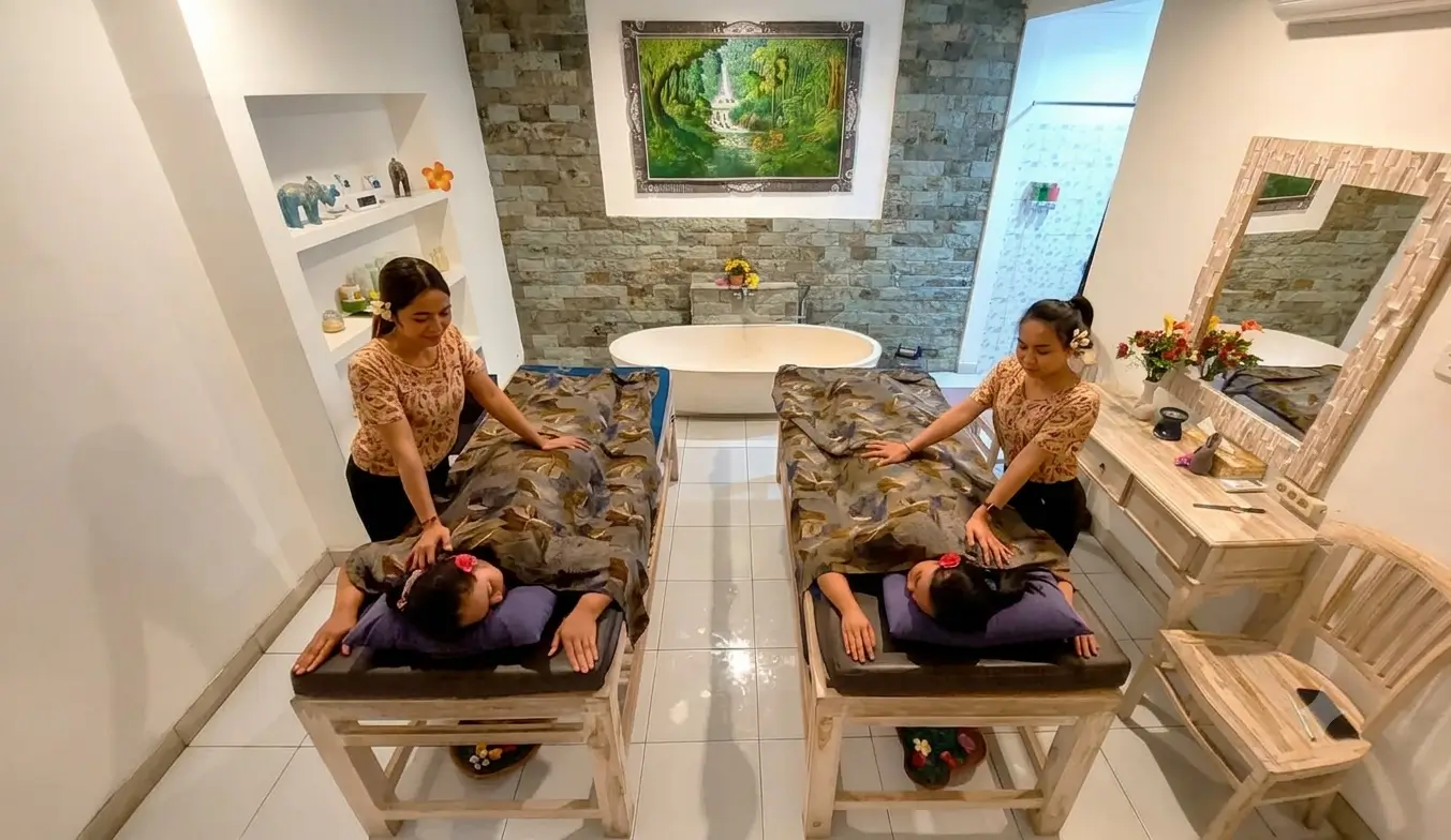 Private double treatment room with soaking tub at Nusa Dua Spa by Lily Treatment, Bali